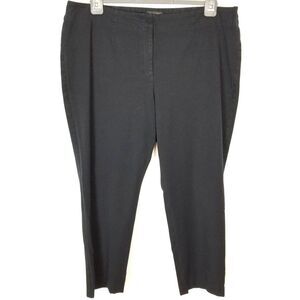Talbot's Women Plus Heritage Elastic Waist Pants Size‎ 24W Black Ankle